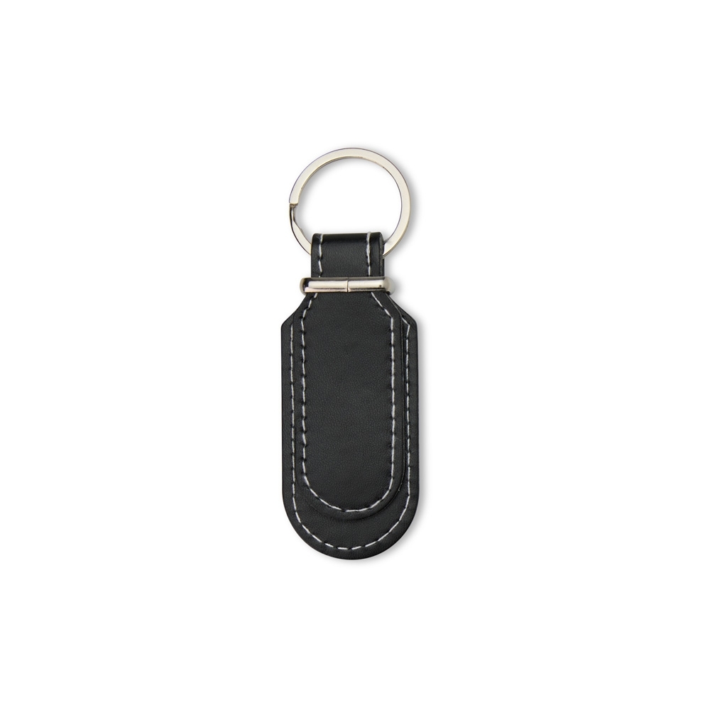 CHAVEIRO DE COURO SINTÉTICO SPX-18760-PRE NA COR PRETO