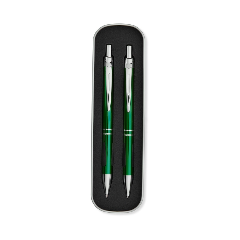 CONJUNTO CANETA E LAPISEIRA METAL SPX-06078-VD NA COR VERDE