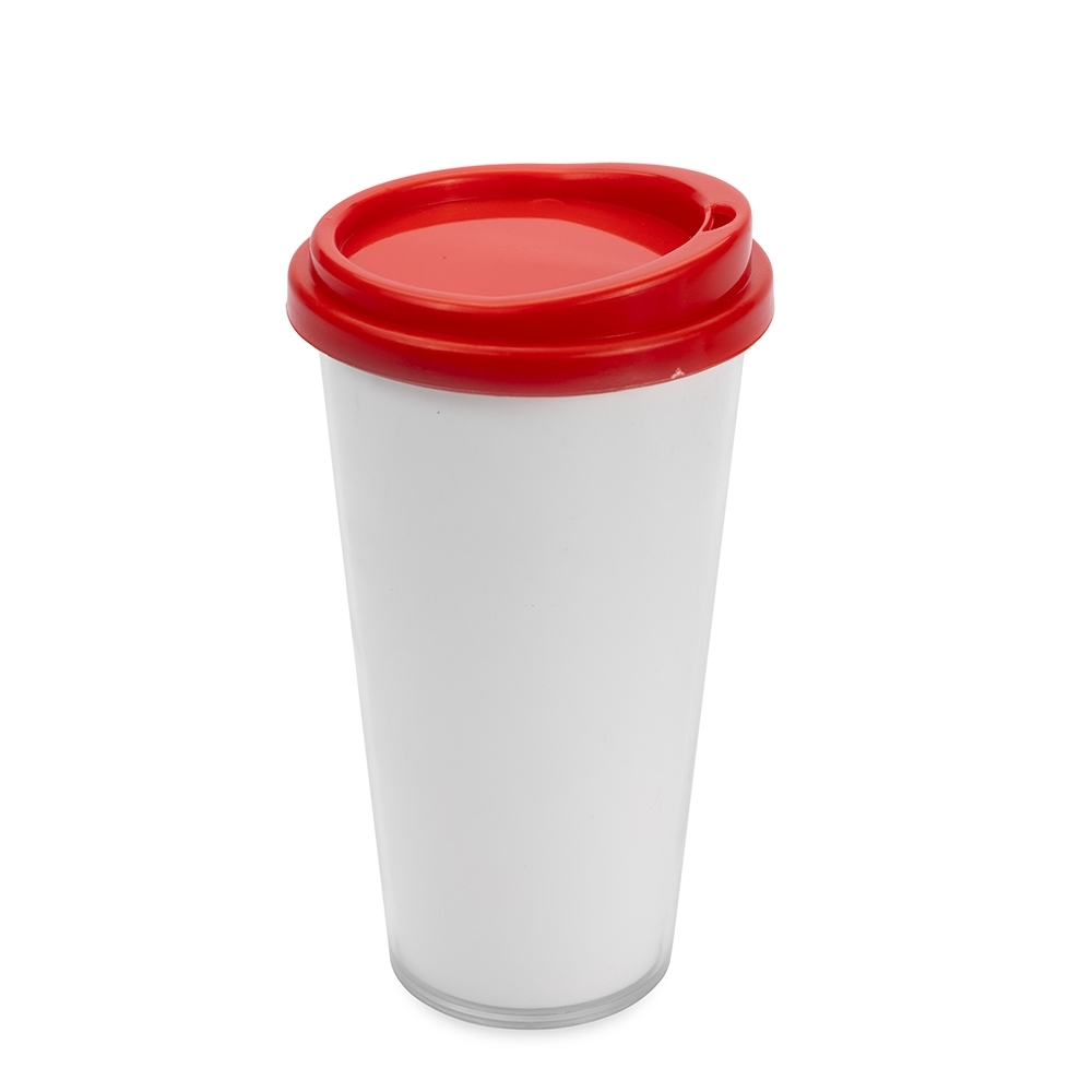 COPO PLÁSTICO DUPLO 400ML SPX-15243-BCO/VM NA COR BRANCO