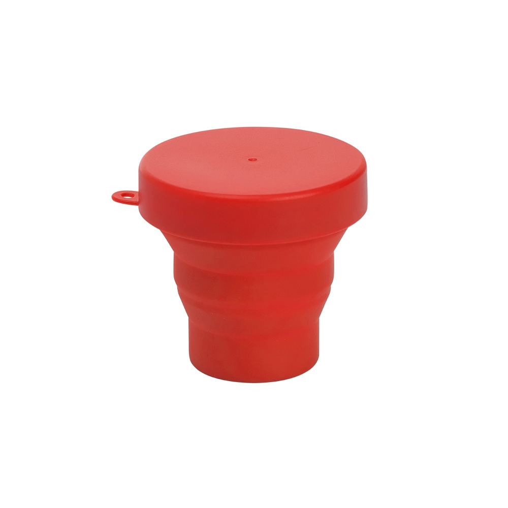 COPO RETRÁTIL DE SILICONE 150ML SPX-18636-VM NA COR VERMELHO