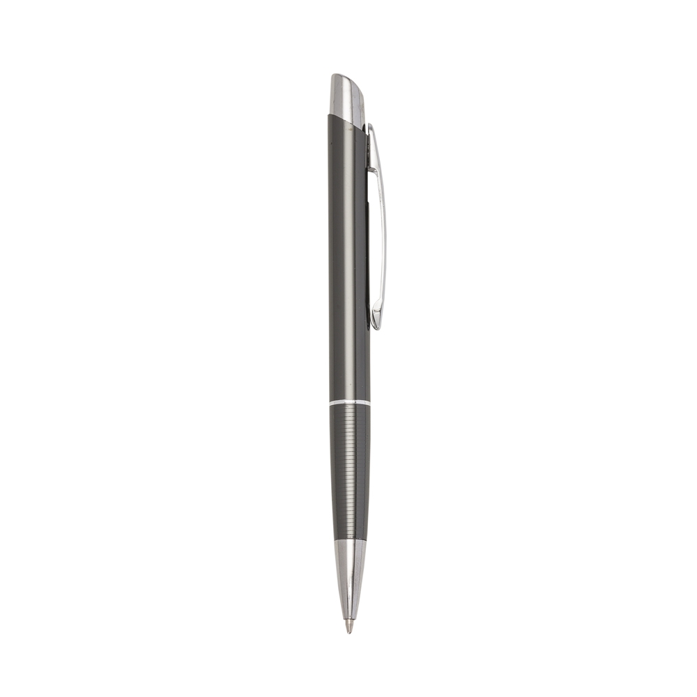 CANETA METAL C/ 1 ANEL  SPX-P@ER189B-CIN/PRA NA COR CINZA