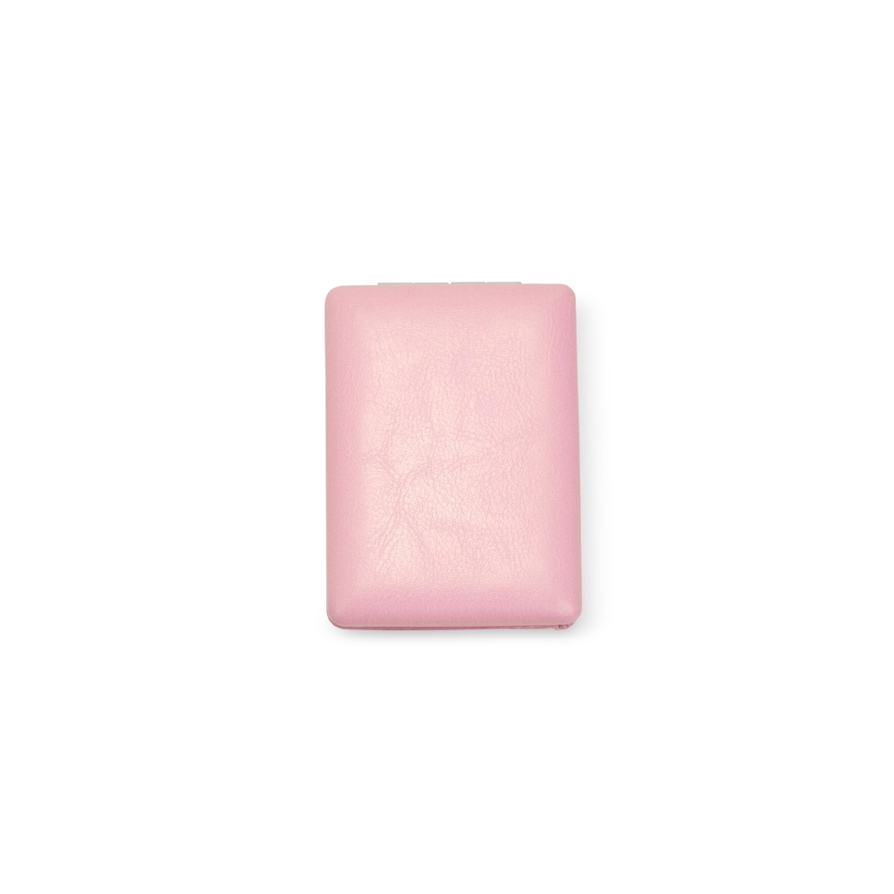 ESPELHO DUPLO PU SPX-18831-ROS NA COR ROSA