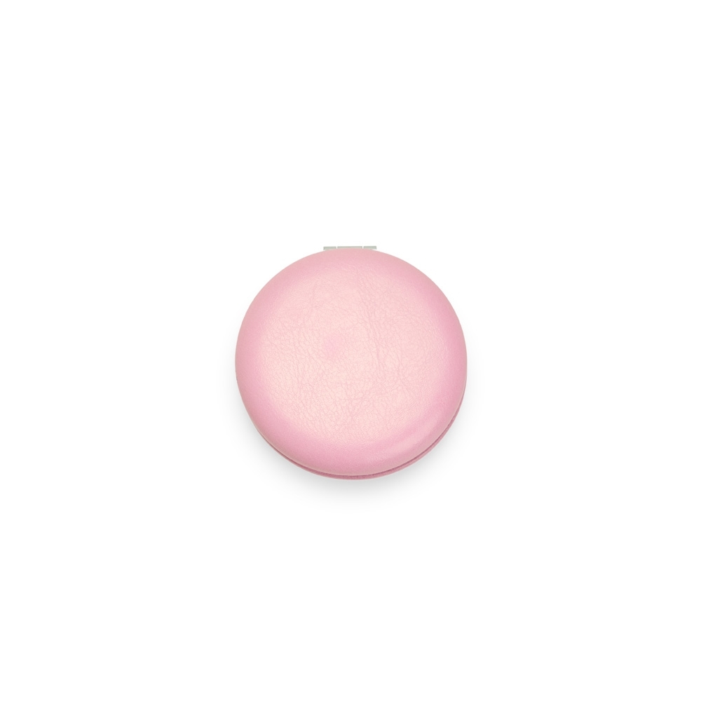 ESPELHO DUPLO REVESTIDO EM PU SPX-18830-ROS NA COR ROSA