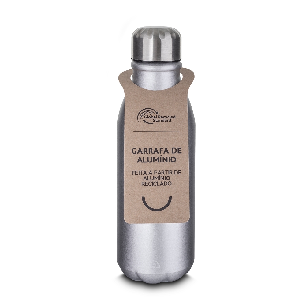 GARRAFA ALUMÍNIO 600ML SPX-14854-PRA NA COR PRATA