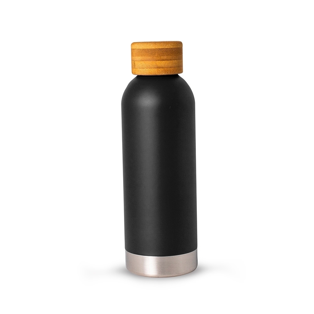 GARRAFA TERMICA TAMPA BAMBU 510ML SPX-15200-PRE NA COR PRETO