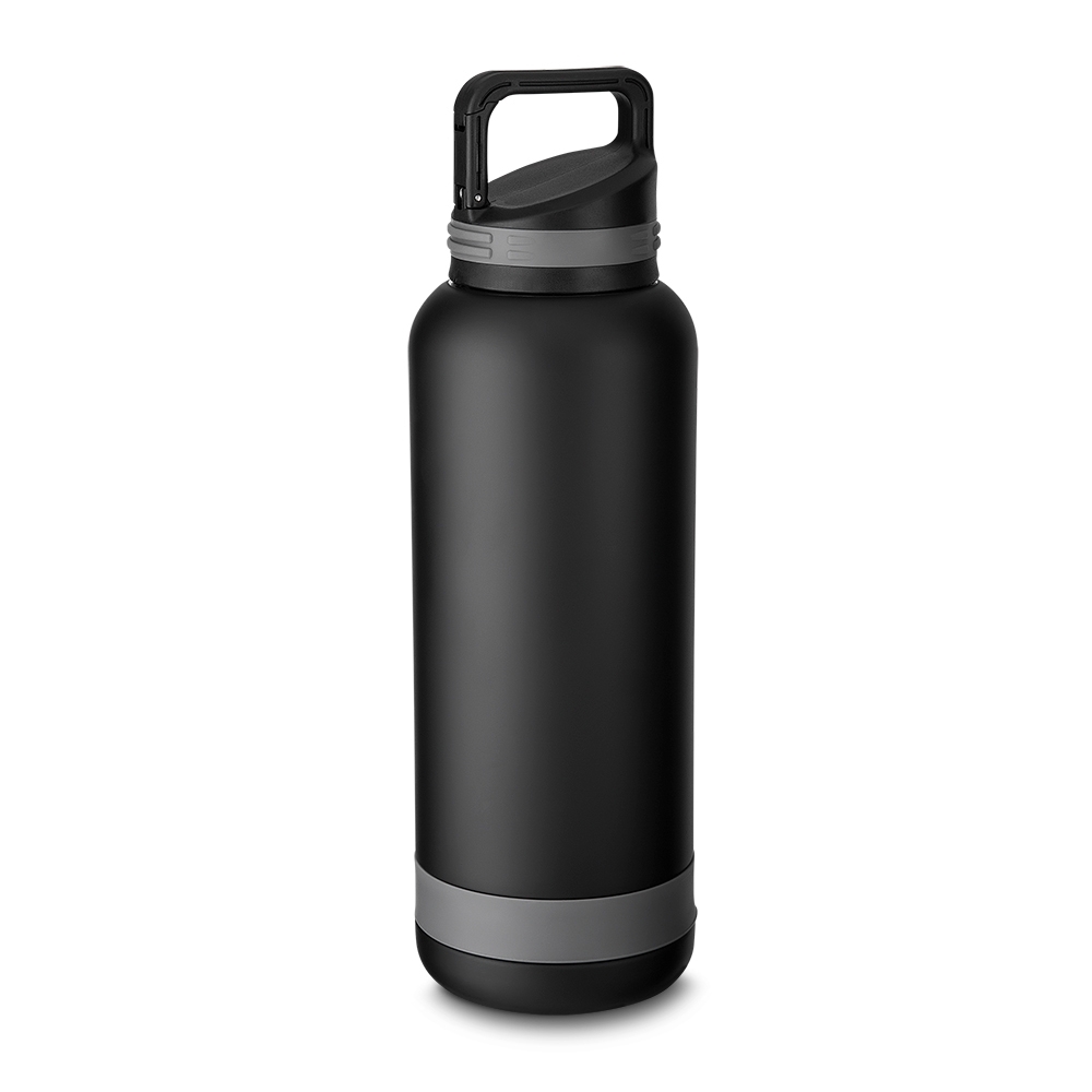 GARRAFA EM AÇO INOX PAREDE DUPLA 750ML SPX-14179-PRE NA COR PRETO