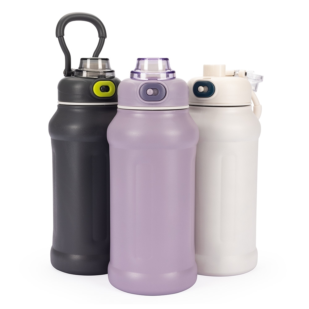 GARRAFA TÉRMICA ESPORTIVA COM ALÇA 850ML SPX-E@08300-CIN NA COR CINZA