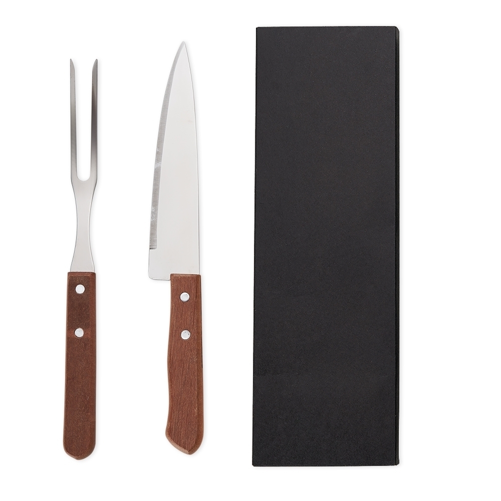 KIT CHURRASCO C/ 2 PÇS CX KRAFT SPX-14564N-MAD NA COR MADEIRA