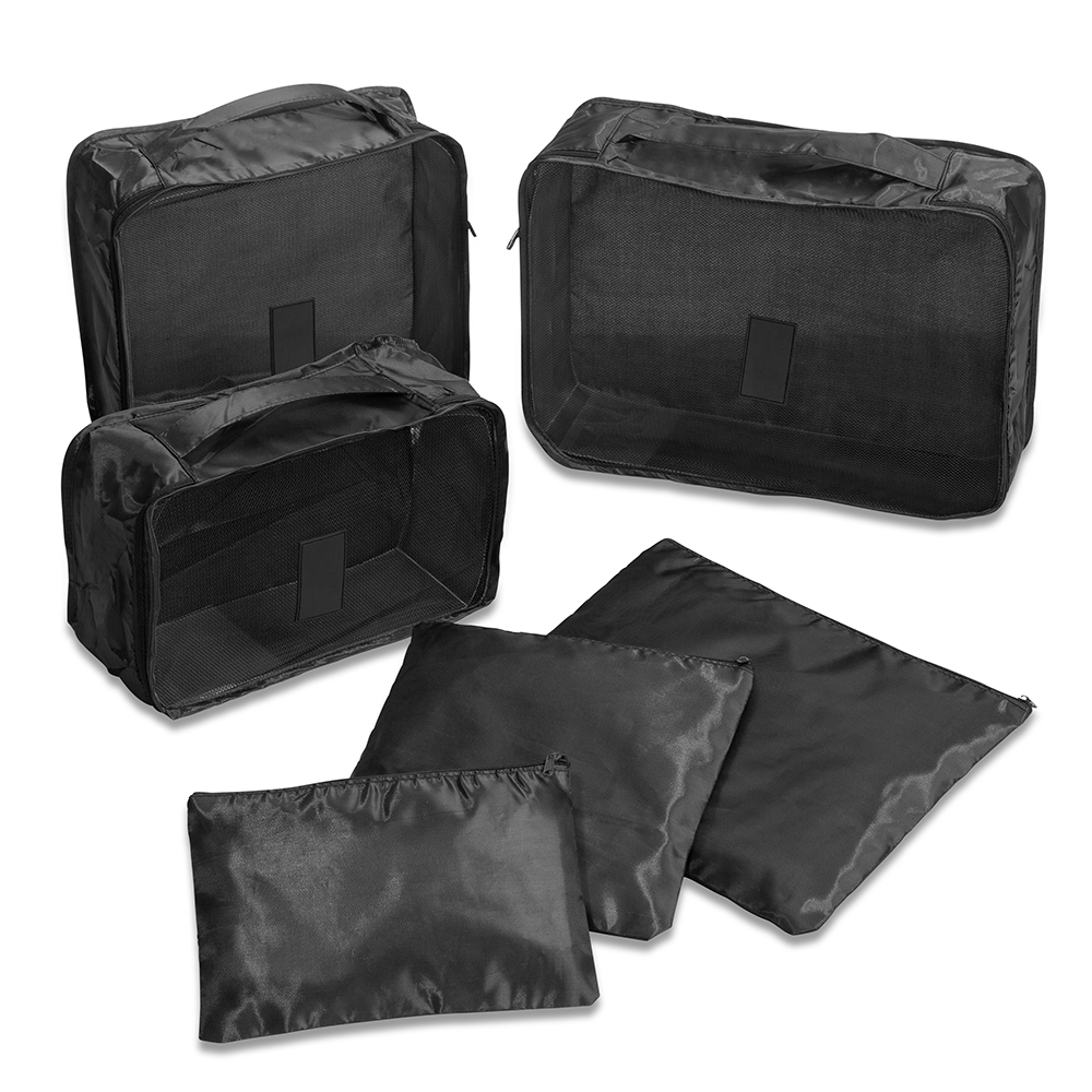 KIT NECESSAIRE 6 PÇS SPX-18538-PRE NA COR PRETO