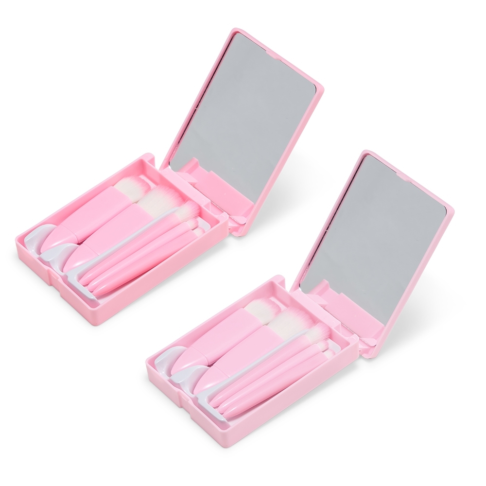 KIT PINCEL 5 PEÇAS  SPX-18874-ROS/MIS NA COR ROSA