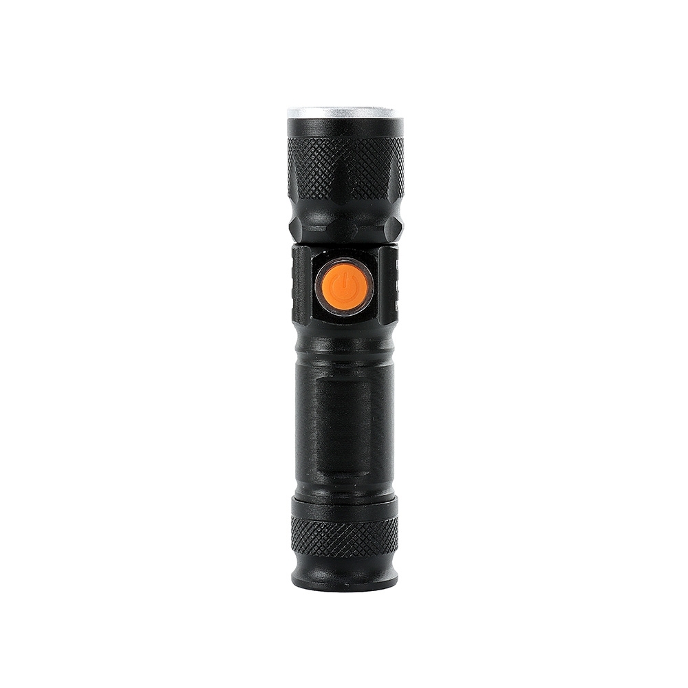 LANTERNA METAL RECARREGÁVEL SPX-01398-PRE NA COR PRETO