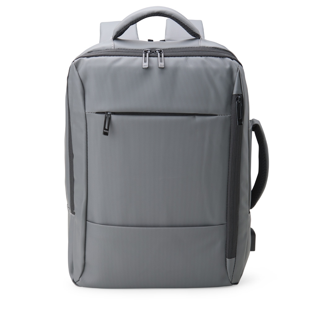 MOCHILA COURO SINTÉTICO USB 25L SPX-01902-CIN NA COR PRATA
