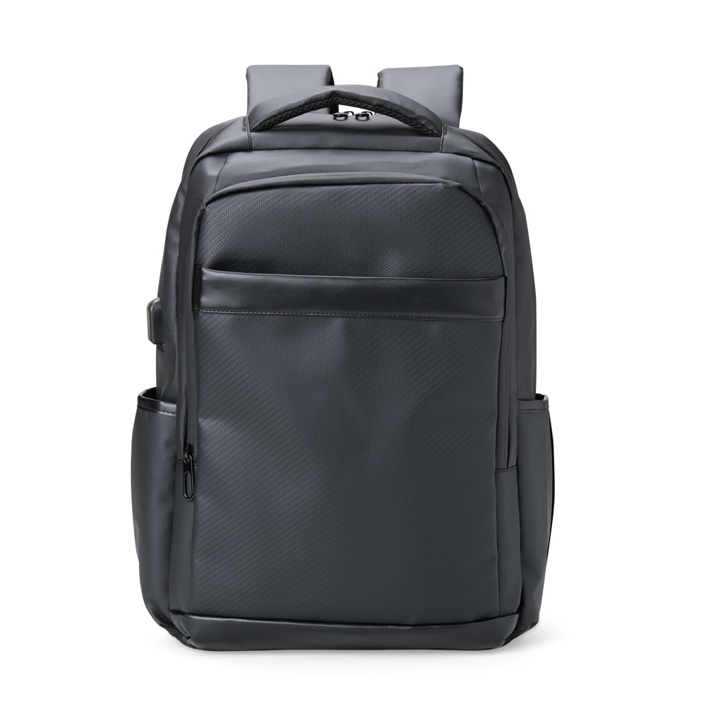MOCHILA COURO SINTÉTICO USB 26L SPX-08172-PRE NA COR PRETO