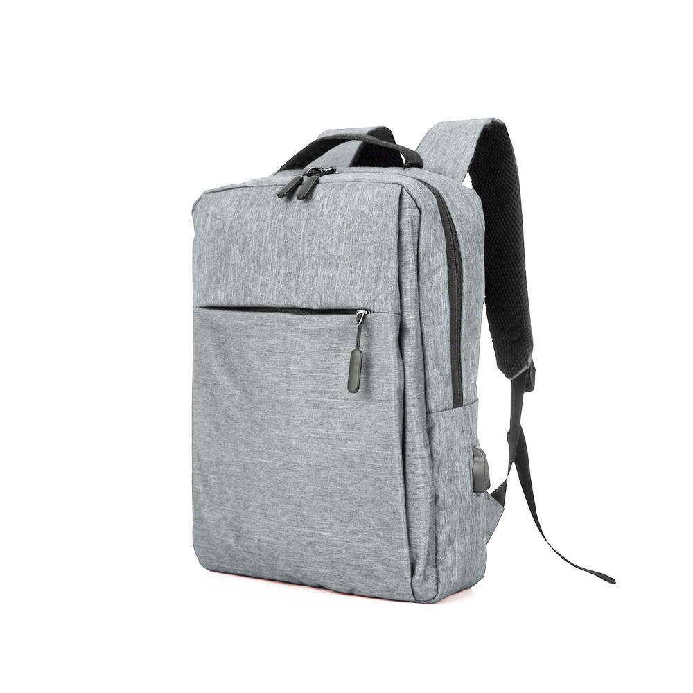 MOCHILA DE NYLON USB 20L SPX-01320-CIN NA COR PRATA