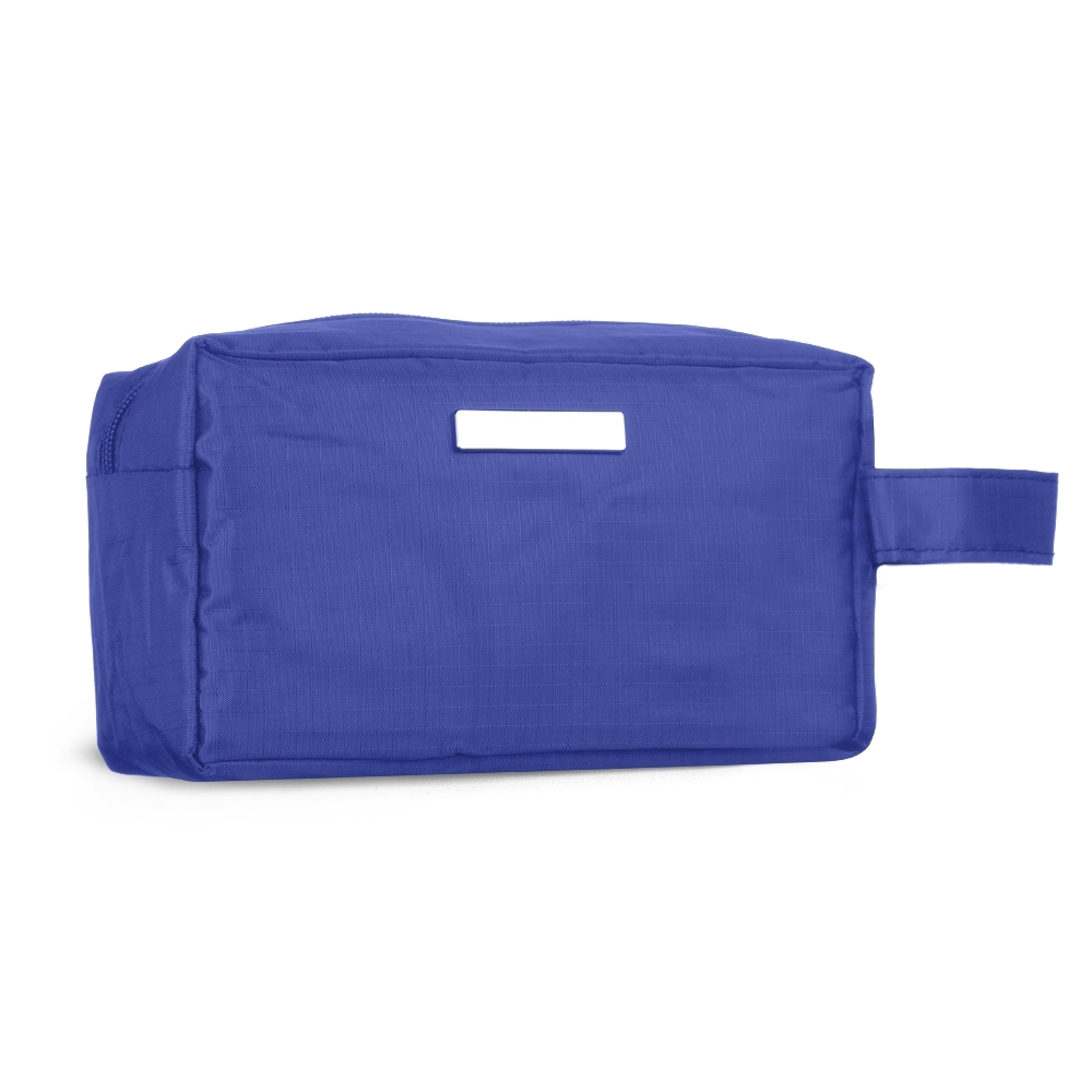 NECESSAIRE PVC IMPERMEÁVEL C/ PLAQUINHA  SPX-01228P-AZ2 NA COR AZUL