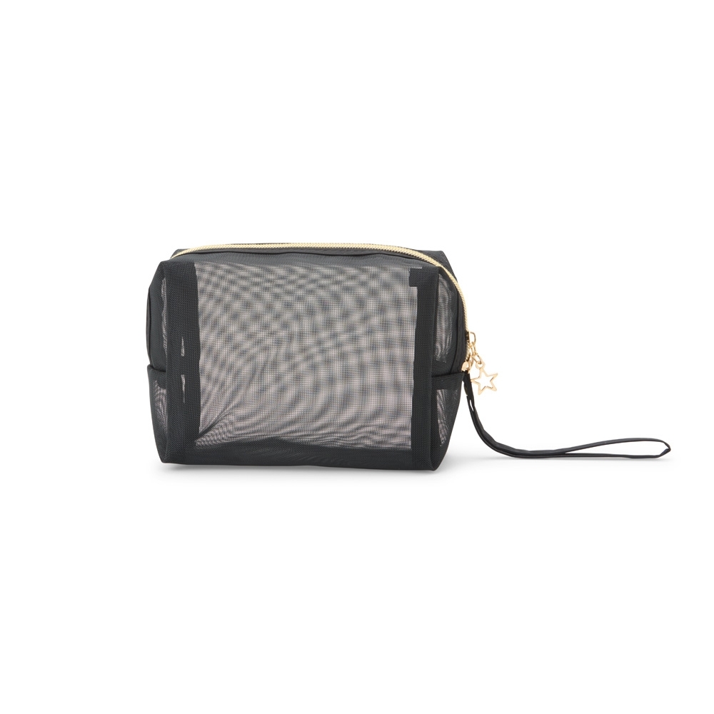 NÉCESSAIRE DE MALHA DE NYLON SPX-08040-PRE NA COR PRETO