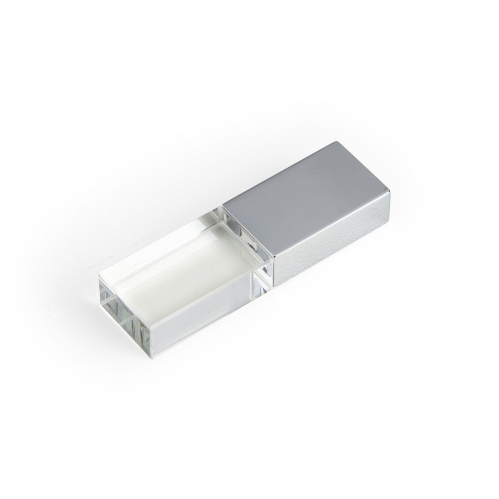 PEN DRIVE VIDRO 8 GB  SPX-050-8GB-PRA/TRA NA COR PRATA