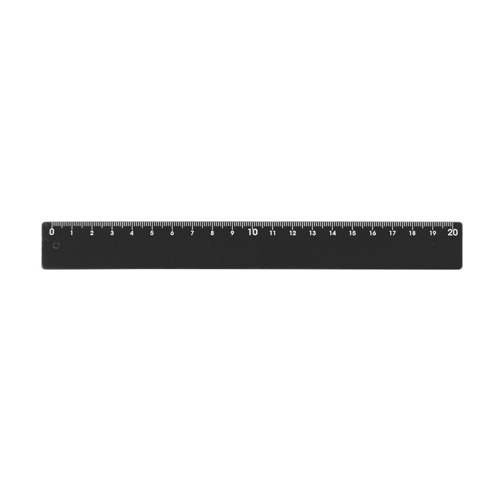 RÉGUA PLÁSTICA 20CM SPX-P@13724-PRE NA COR PRETO