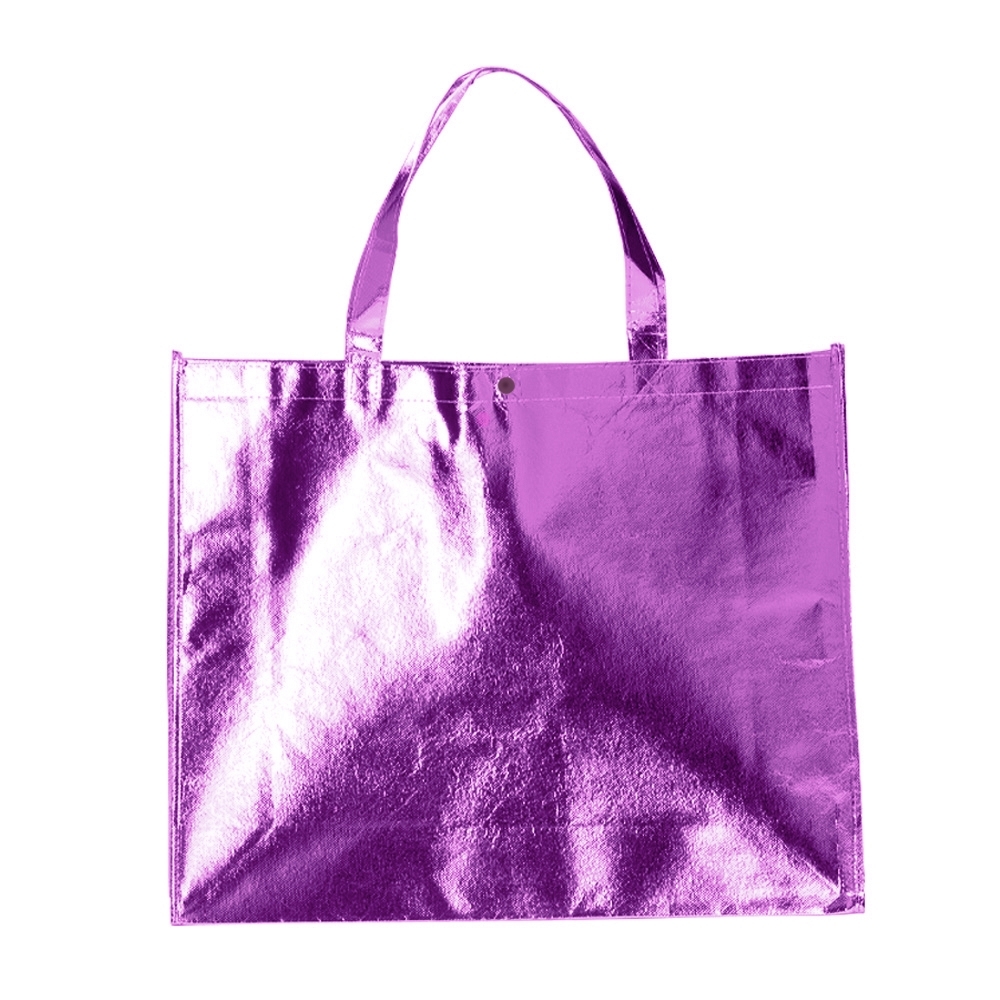 SACOLA EM TNT REVESTIDA C/ PLASTICO SPX-18537G-ROX NA COR ROXO