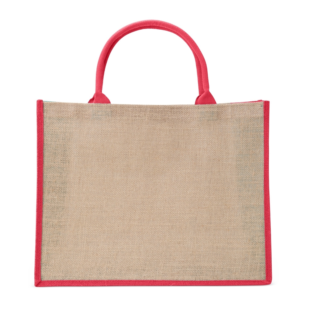 SACOLA DE JUTA GRANDE SPX-18743-VM NA COR VERMELHO