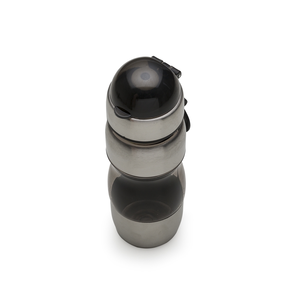 SQUEEZE PLASTICO C/ METAL 450ML BICO E ALÇA  SPX-12190-PRE NA COR PRETO