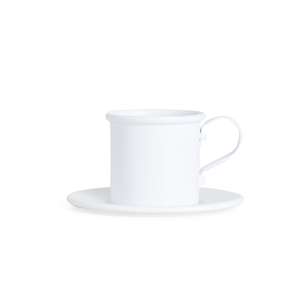 XÍCARA 100ML COM PIRES EM ALUMÍNIO SPX-14947-BCO NA COR BRANCO