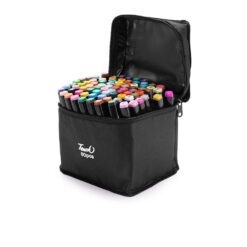 KIT CANETAS MARCADORAS PONTAS DUPLAS 80 CORES SPX-08329-80-COL NA COR COLORIDO