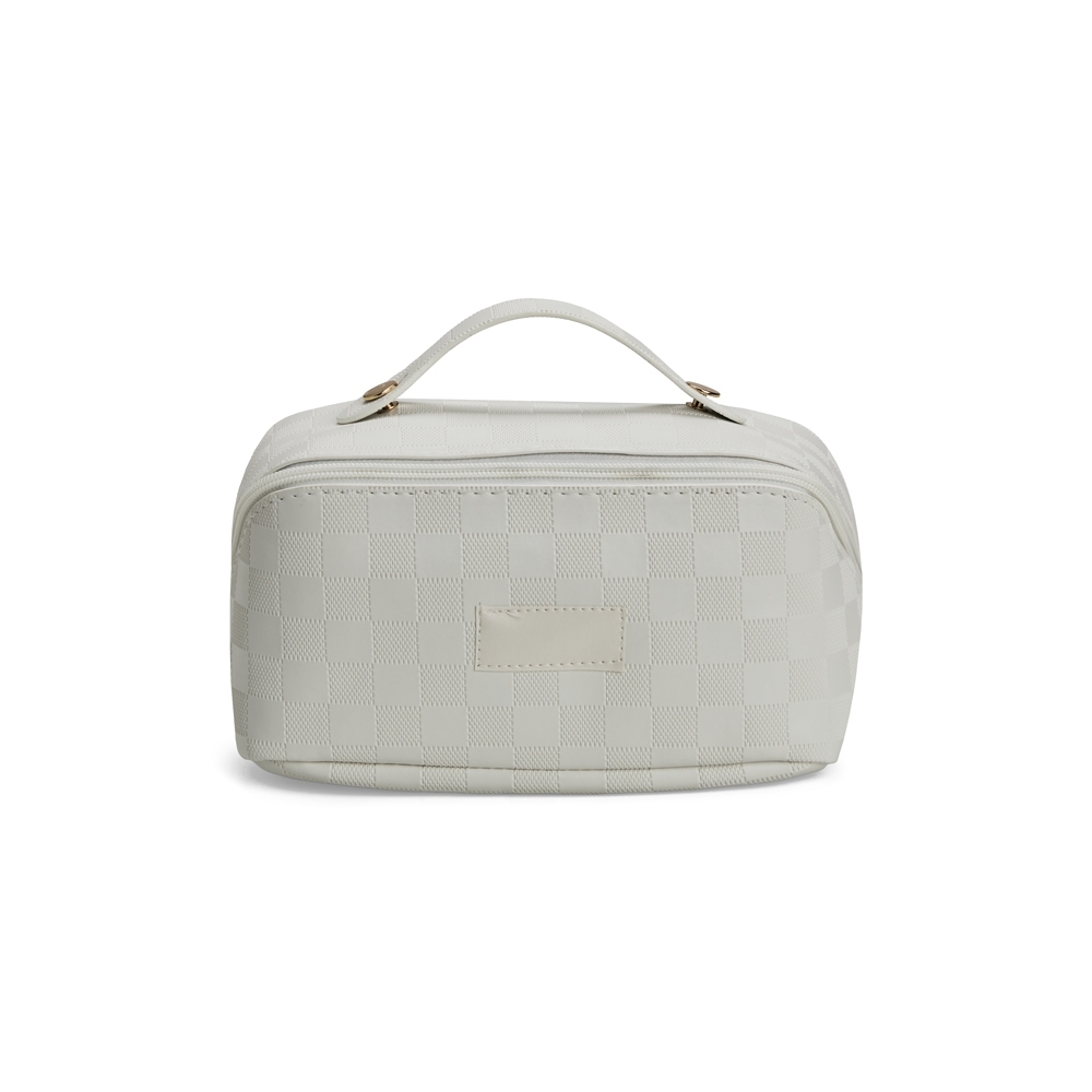 NÉCESSAIRE DE COURO SINTÉTICO SPX-02405-BCO NA COR BRANCO