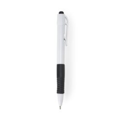 CANETA PLÁSTICA COM CARGA PRETA SPX-14679L*CP*-BCO/PRE NA COR BRANCO