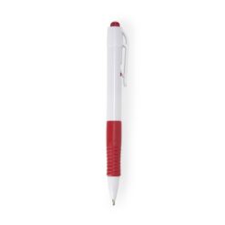 CANETA PLÁSTICA COM CARGA PRETA SPX-14679L*CP*-BCO/VM NA COR BRANCO