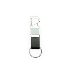 CHAVEIRO METAL COM MOSQUETÃO SPX-08336-PRA/PRE NA COR PRATA