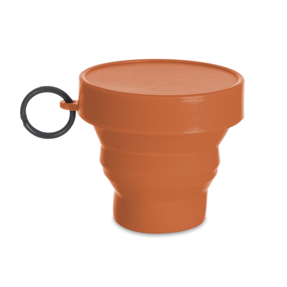COPO RETRÁTIL EMBORRACHADO SPX-P@14273-LAR NA COR LARANJA