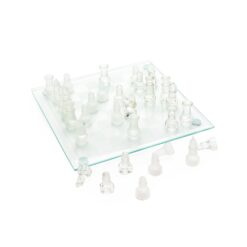 JOGO DE XADREZ DE VIDRO SPX-P$01425-TRA NA COR TRANSPARENTE