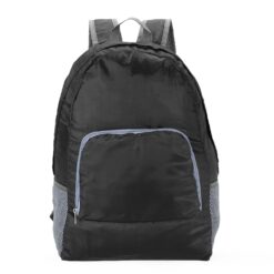 MOCHILA DE NYLON DOBRÁVEL 21L SPX-18539-PRE/AZU NA COR PRETO