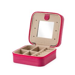 PORTA-JOIAS COM ESPELHO SPX-O@08142-PNK NA COR ROSA
