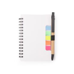BLOCO DE ANOTAÇÕES COM AUTOADESIVOS E CANETA SPX-19134-BCO NA COR BRANCO