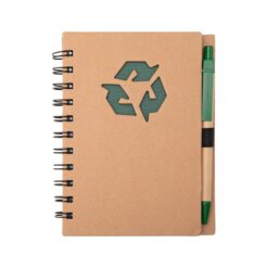 CADERNO ECOLÓGICO COM CANETA SPX-19135-VD NA COR VERDE