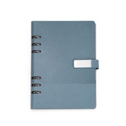 CADERNO FICHÁRIO COURO SINTÉTICO SPX-19140-AZU NA COR AZUL