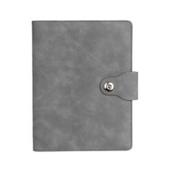 CADERNO FICHÁRIO PU SPX-19148-CIN NA COR CINZA