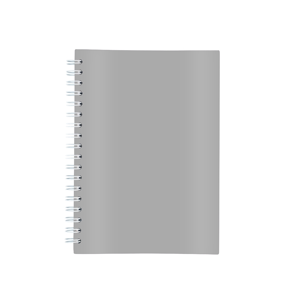 CADERNO LAMINADO COM PAUTA SPX-15466-CIN NA COR CINZA
