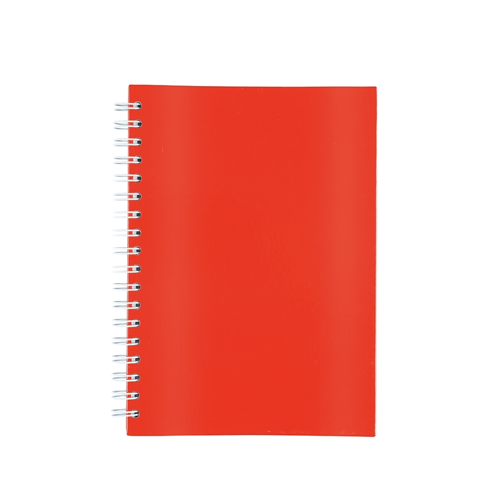 CADERNO LAMINADO COM PAUTA SPX-15466-VM NA COR VERMELHO