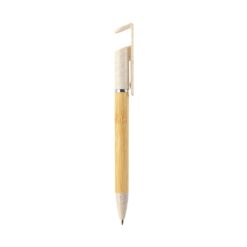 CANETA ECOLÓGICA COM SUPORTE PARA CELULAR SPX-15410-BEG/BMB NA COR BEGE