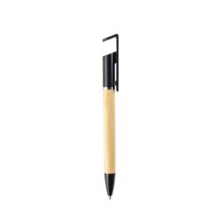 CANETA ECOLÓGICA COM SUPORTE PARA CELULAR SPX-15410-PRE/BMB NA COR PRETO