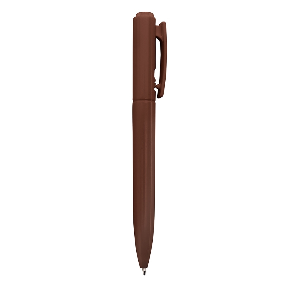 CANETA PLÁSTICA LEITOSA SPX-01091L-MAR NA COR MARROM