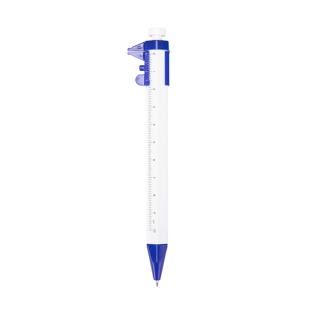CANETA PLÁSTICA PAQUÍMETRO SPX-09254-BCO/AZU NA COR BRANCO