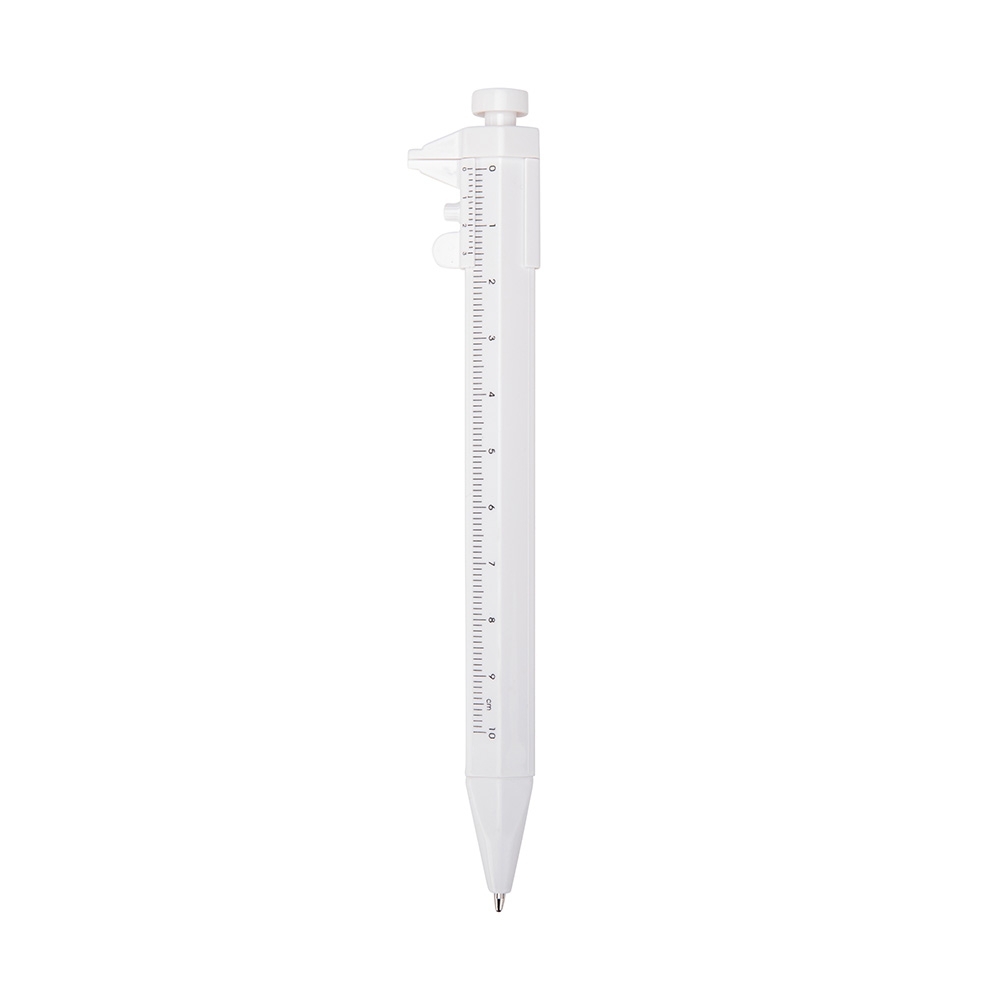 CANETA PLÁSTICA PAQUIMETRO SPX-09254-BCO/BCO NA COR BRANCO