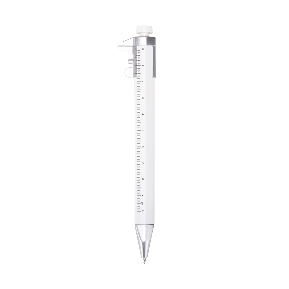 CANETA PLÁSTICA PAQUIMETRO SPX-09254-BCO/CIN NA COR BRANCO