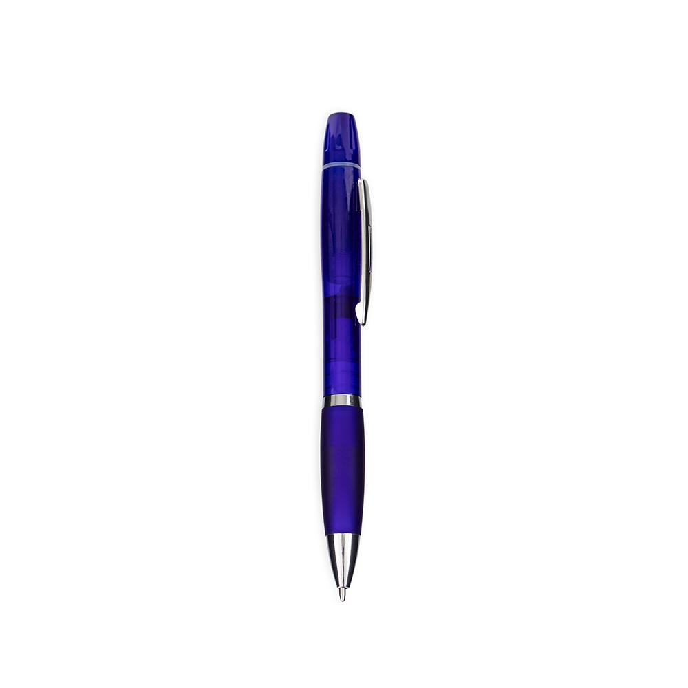 CANETA PLÁSTICA COM MARCA-TEXTO SPX-09112-AZU NA COR AZUL