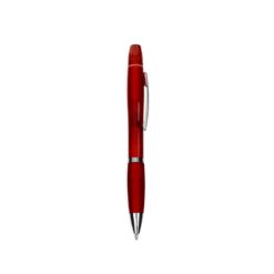 CANETA PLÁSTICA COM MARCA-TEXTO SPX-09112-VM NA COR VERMELHO