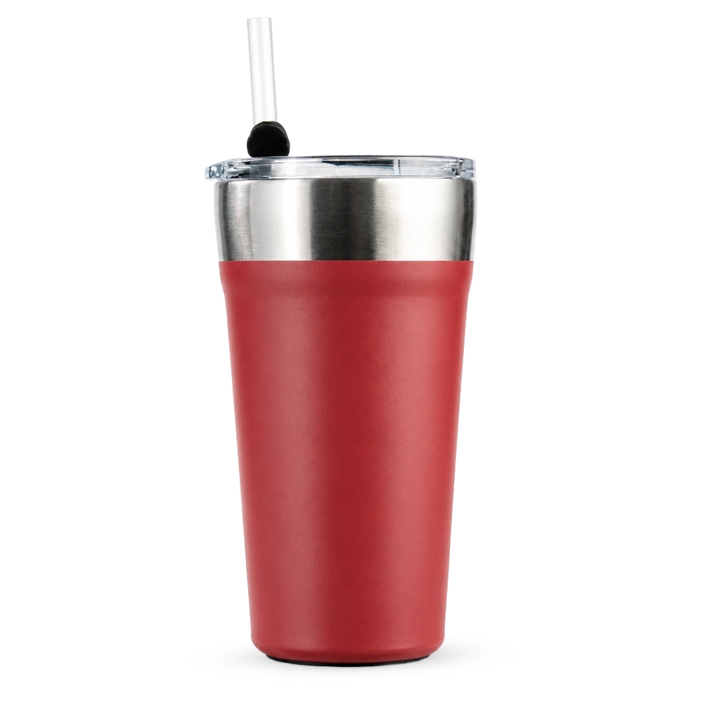 COPO TÉRMICO COM CANUDO 550ML SPX-P@18655-VME NA COR VERMELHO